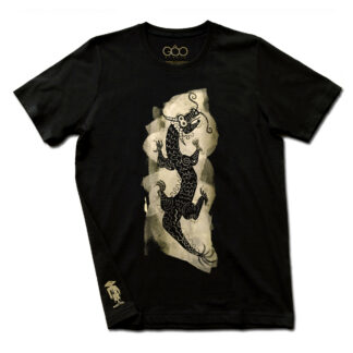 Dragon Freehand (Special Edition - Gold print on black Ultrafine t-shirt