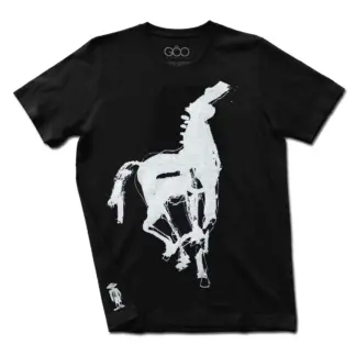 Horse - Black 100% Cotton T-Shirt